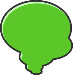 Blank Green Speech Bubble