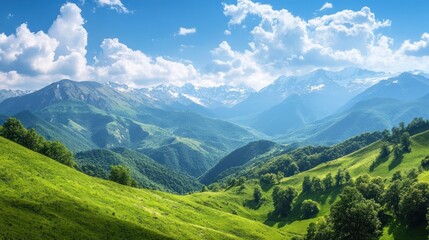 Fototapeta premium Majestic Mountain Range Landscape