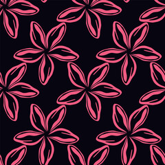 Fototapeta premium flower pattern floral seamless nature illustration vector