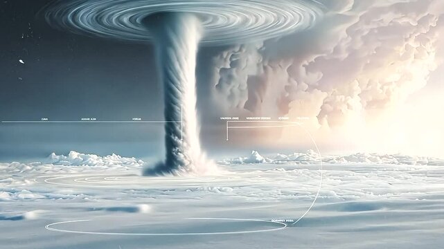 Tornado and Hurricane Comparison Educational Illustration
