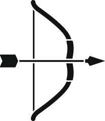 Classic archery bow and arrow ready to be shot, representing archery skill, precision, and aiming for goals