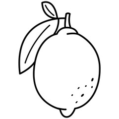  Lemon Fruit Outline