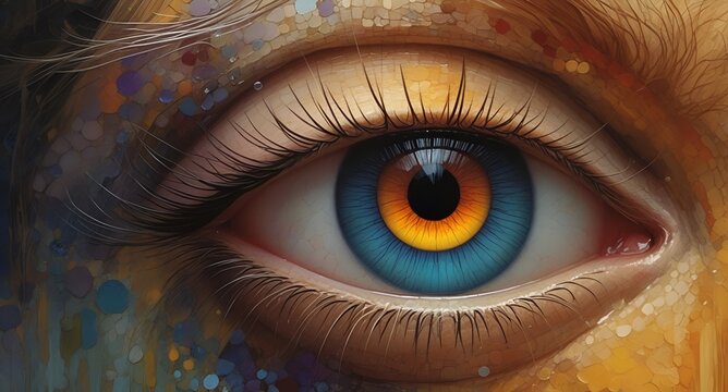 Monster ayes, frictional animal eyes close up
