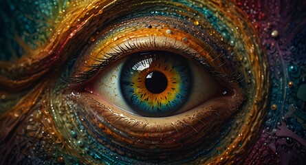 Monster ayes, frictional animal eyes close up