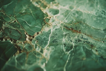 Close-up of green marble with intricate natural veining