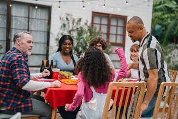 Celebrate Summer with Friends and Family, Joyful Outdoor Party Where Everyone Comes Together to Enjoy Food, Drinks, and Laughter, Creating Happy Memories While Smiling and Embracing the Spirit