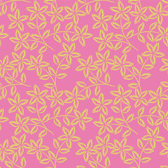 Flowers pattern, floral illustration. Fabric design