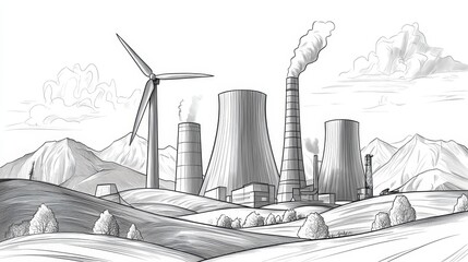 Explore the dynamic contrast between renewable and traditional energy sources in modern industry landscape