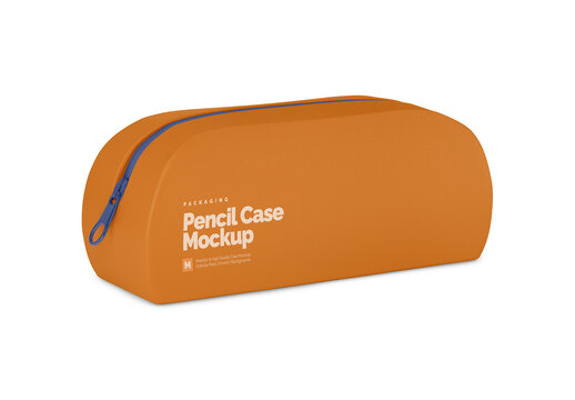 Pencil Case Mockup - Half Side View 07