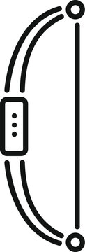 recommend clip art: Archery bow aiming bullseye target icon, simple black line web symbol