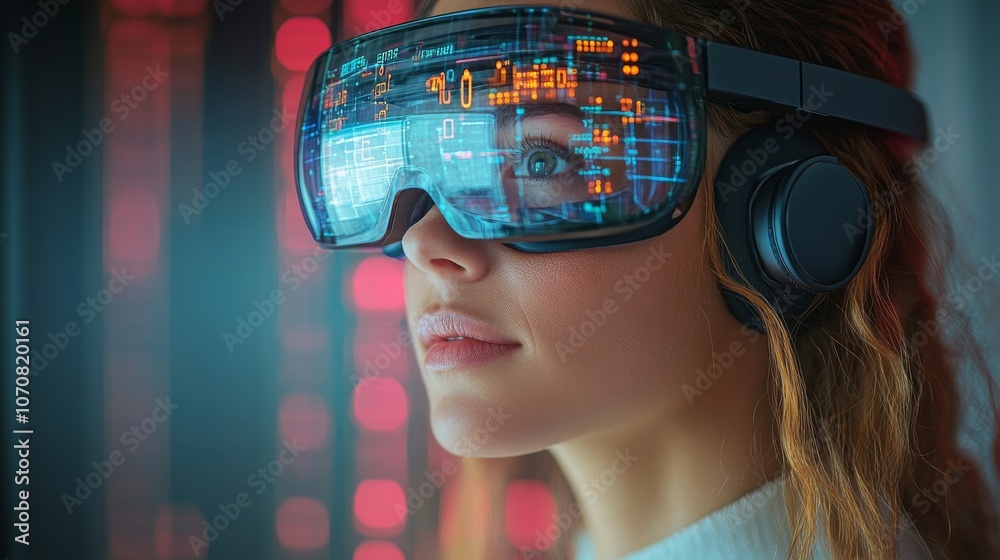 Poster virtual assistant avatars projected in augmented reality during a futuristic interaction session