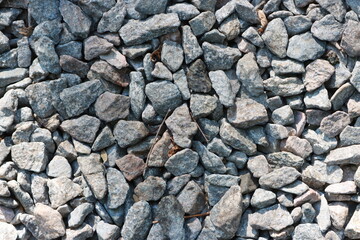 background of granite crushed stone of different shapes and sizes