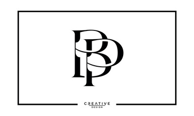 BP, PB, B, P, Abstract Letters Logo Monogram