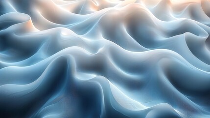 Obraz premium Serene Minimalist 3D Background with Soft Gradients and Rounded Shapes for Modern Design