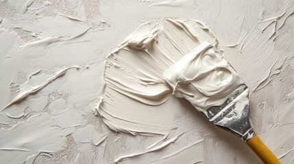 Worker plastering drywall in smooth, detailed strokes, showcasing wall preparation techniques.