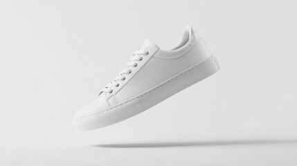White Sneaker on a Plain White Background