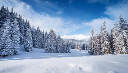 Fototapeta premium winter landscape with trees