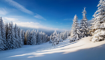 Obraz premium winter landscape with snow