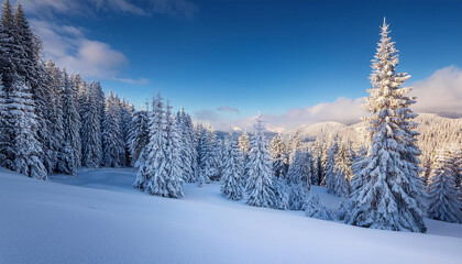 Fototapeta premium winter landscape with snow