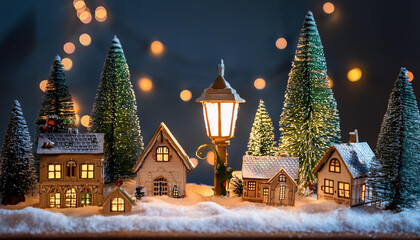 Fototapeta premium christmas night in the city
