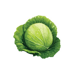 Obraz premium cabbage isolated on white background