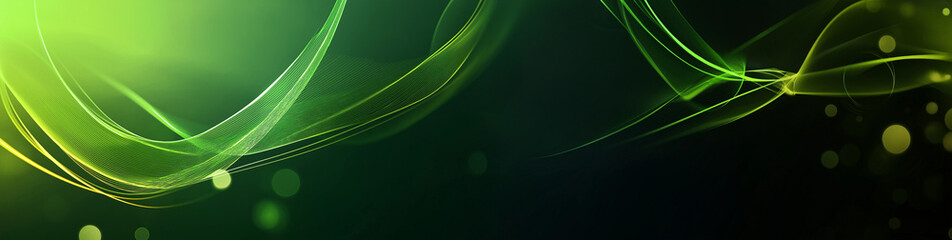 Digital abstract green bokeh background with green waves as wallpapers and cover 