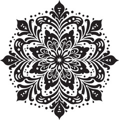 A delicate snowflake silhouette with intricate, symmetrical patterns, embodying winter's frozen beauty.