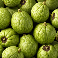 Obraz premium fresh cherimoya fruit high resolution photo
