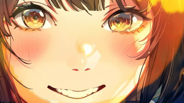 Amine woman's face close-up