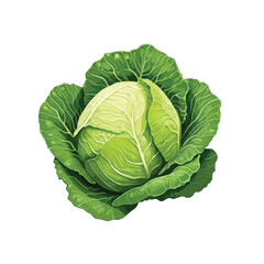 cabbage isolated on white background