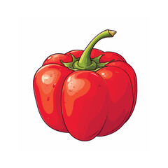 red pepper isolated on white