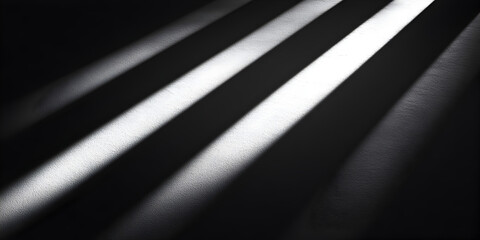 Light Through the Bars:  A stark and dramatic image of three beams of light cutting through a dark space, casting long shadows and evoking a sense of hope and confinement.  