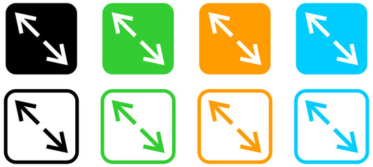 arrow maximize icon two arrows expand icons resize zoom scale icon
