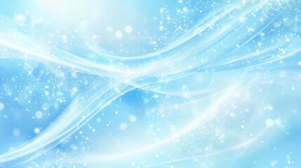 A serene and calming abstract background featuring swirling blue gradients and sparkling lights, perfect for creative projects and illustrations.