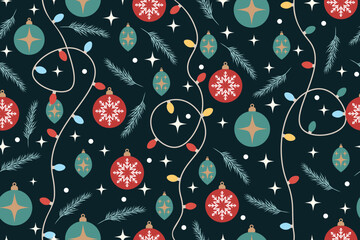 christmas seamless pattern christmas decorations