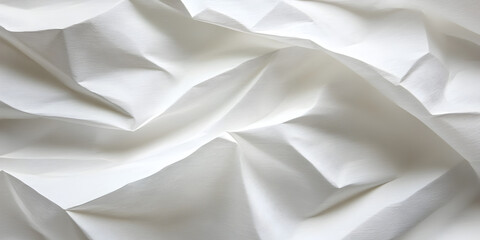 Obraz premium Abstract White Fabric Texture: A mesmerizing display of smooth, flowing white fabric, creating an abstract and elegant backdrop for design projects.