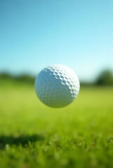 Golf Ball and Iron Club Close-Up