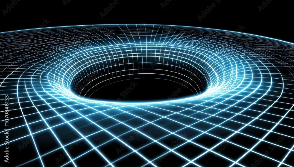 Poster a dynamic digital artwork featuring an abstract representation of data flow through the online netwo