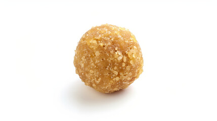 laddu indiaen dessert food on white background, fried balls
