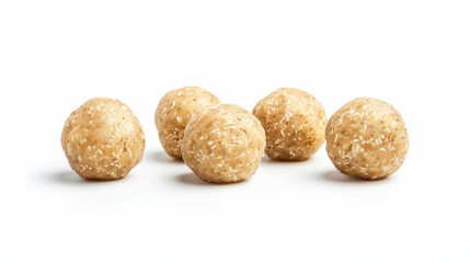 Fototapeta premium laddu indiaen dessert food on white background, fried balls