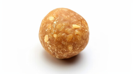 laddu indiaen dessert food on white background, fried balls