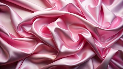 Obraz premium Elegant Waving Pink Satin Fabric Background – Soft Textured Fabric for Backgrounds and Visuals in Photography, Design, and Creative Projects