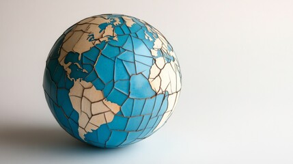 Global communications disruption illustration depicting a world map with broken connections, symbolizing the impact of severed networks on international collaboration and information exchange.
