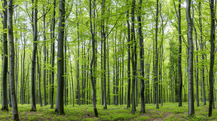 Fototapeta premium green trees isolated on white background