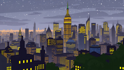 gotham city illustration