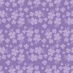 Cute hand drawn floral seamless pattern background