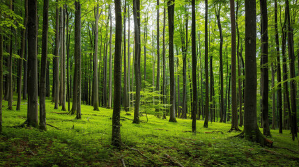 Fototapeta premium green trees isolated on white background
