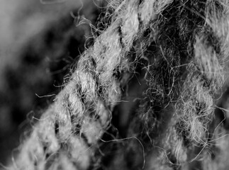 braiding rope detail, macro, close-up.