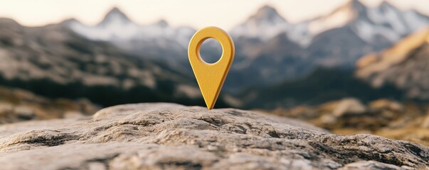 3D Map Marker Leading to Success Milestones