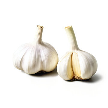 garlic clove isolated on transparent background
